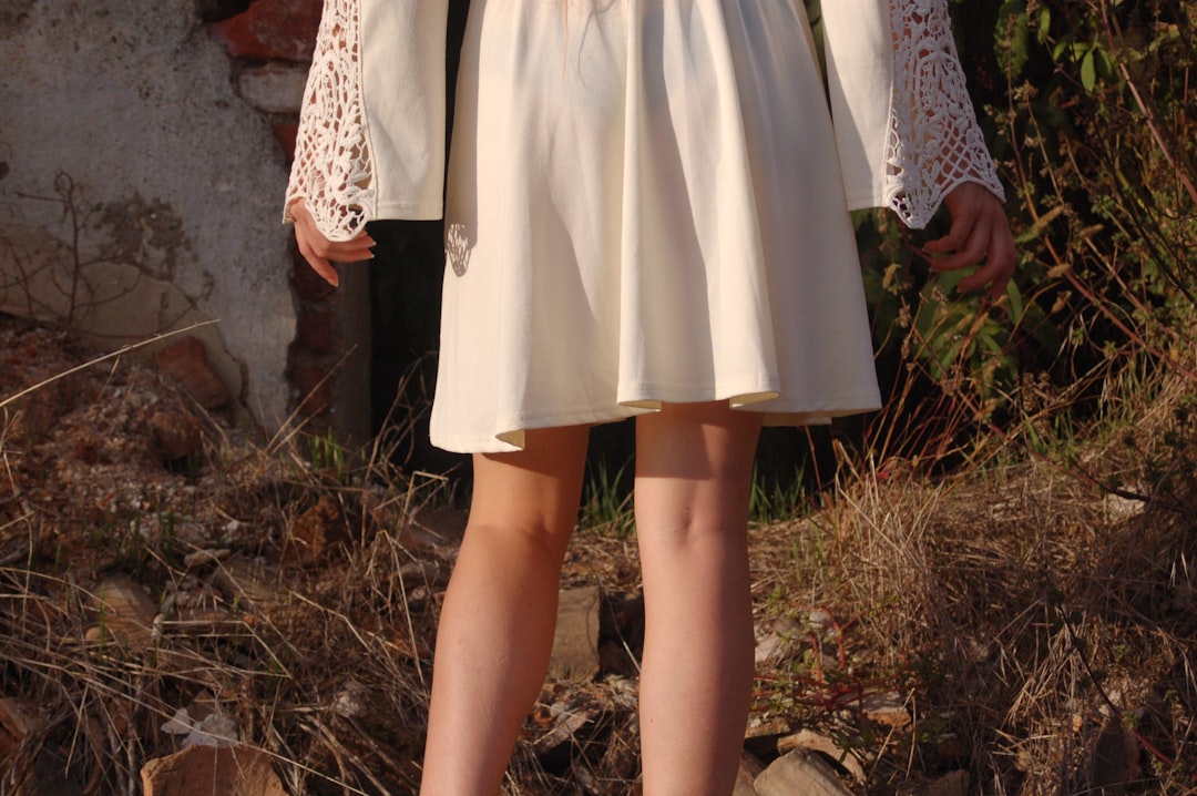 Photo asymmetric skirt
