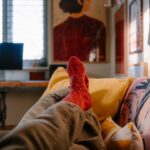 Photo red pants